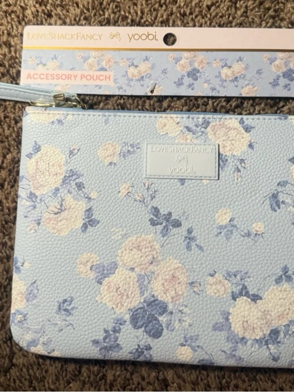 LoveShackFancy x Target Blue Accessory Pouch